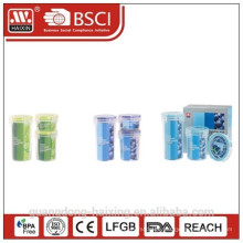 3PCS Round Plastic Food Storage Container Set